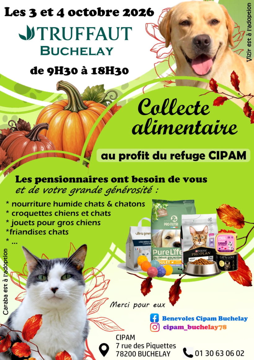 Collecte Truffaut les 3 et 4 octobre 2026 Collecte Truffaut les 3 et 4 octobre 2026
